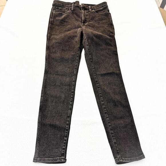 Madewell 10" High-Rise Skinny Denim Jeans Black Charcoal Wash Size 29 - Picture 2 of 9